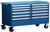 mobile multi-drawer cabinet 60" x 27" x 37&frac12;", 400 lb | R5DKG-3001 Rousseau Metal