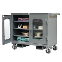 mobile tool storage cabinet with transparent doors  Strong Hold Products