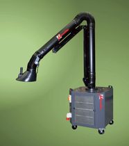 mobile welding fume filter extractor with extraction arm QUAD series Micronfilter s.r.l.