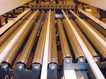modular conveyor belt with sliding rollers 220 p/m Nercon