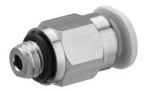 nickel plated brass pneumatic push-in fitting &oslash; 3 - 6 mm | QR1-S series Bosch Rexroth - Pneumatics