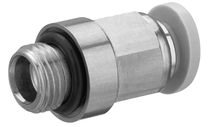nickel plated brass pneumatic push-in fitting &oslash; 4 - 16 mm  Bosch Rexroth - Pneumatics