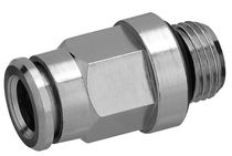 nickel plated brass pneumatic push-in fitting -0.95 - 16 bar | QR2-F seires Bosch Rexroth - Pneumatics