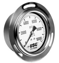 panel mount Bourdon tube pressure gauge max. 15 000 psi | 659, 656 AMETEK U.S. GAUGE