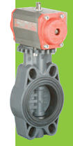 pneumatically actuated butterfly valve DN 40 - 200, max. 16 bar | FE/CP series FIP - Formatura Iniezione Polimeri