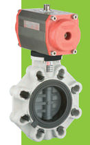pneumatically actuated butterfly valve DN 40 - 300, max. 16 bar | FK/CP series FIP - Formatura Iniezione Polimeri