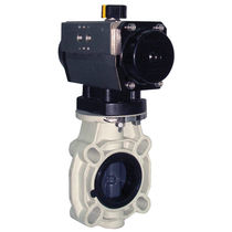 pneumatically actuated plastic butterfly supply valve  Cepex SER