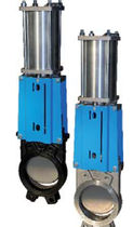 pneumatically operated knife gate valve DN 50 - 400, PN 10 | WGE series END-Armaturen GmbH & Co. KG