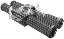 rack and pinion hydraulic rotary cylinder 113 000 - 5 650 000 Nm, max. 207 bar | MEGATORK Moog Flo-Tork
