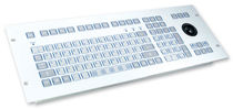 rack-mount industrial keyboard with trackball 0.3 mm, 2.6 N, IP65 | KS08302 INDUKEY