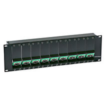 rack mounted fiber optic distribution panel NZPFxRU series Neutrik AG