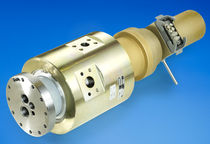 rotary union with integrated slip-ring 25-pol, 300 bar, 80 rpm, IP 64 | Rotokombi GAT