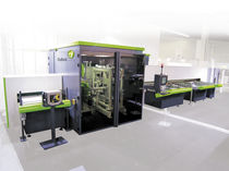 simultaneous machining and cutting production line for PVC profile 6500 x 120 x 180 mm | PVCFLEX 801 series DUBUS Group