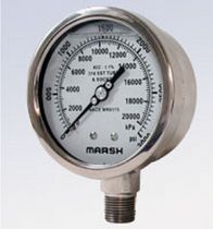stainless steel Bourdon tube pressure gauge NACE MR0175 Marsh Bellofram