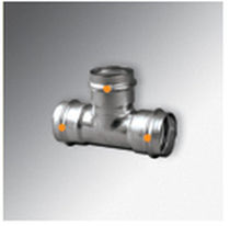 stainless steel tee press coupling 1/2" - 2" Viega GmbH & Co. KG