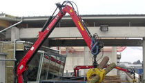 stationary knuckleboom log loader  Hiab