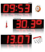temperature panel meter and digital clock 12, 16, 25, 40 cm |  Z series RGB Technology