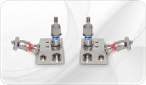threaded 2 valve manifold max. 10000 psi Indra Valves