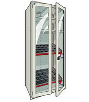 tool storage cabinet with transparent doors 36" x 24" x 87" | NCS4112 Rousseau Metal