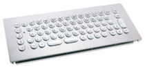 vandal proof stainless steel industrial keyboard 1.5 mm, 1 N, IP65 | KV03004 InduSteel2 INDUKEY