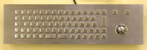 vandal proof stainless steel industrial keyboard with trackball W70T G.P. TECNO srl