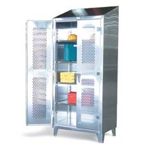 ventilated stainless steel security storage cabinet  Strong Hold Products