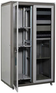 network cabinet / data / rack-mount / double-door