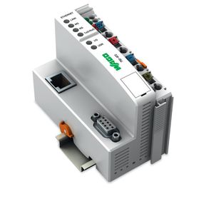 DIN rail PLC / with integrated I/O / fieldbus / Modbus