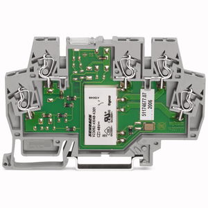 spring terminal block / DIN rail-mounted / relay / with LED