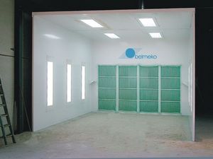 open paint booth / for parts / dry filter