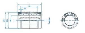 ball linear bearing / self-aligning / open