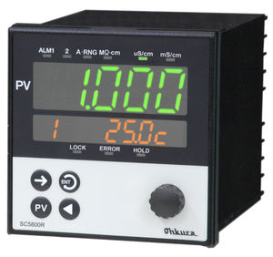 fixed pH meter / process / digital / with conductivity meter