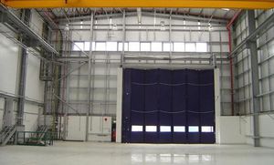 folding doors / fold-up / aluminum / industrial