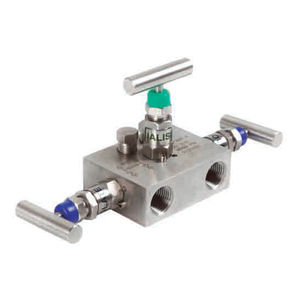 3-way manifold / stainless steel / isolation / calibration