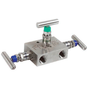 3-way manifold / stainless steel / calibration / isolation