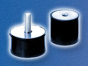 cylindrical anti-vibration mount / rubber / metal