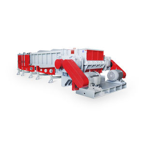 single-shaft shredder / solid & bulk waste / metal / rugged