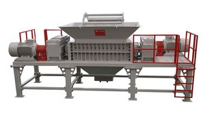 double-shaft shredder / tire / for wood