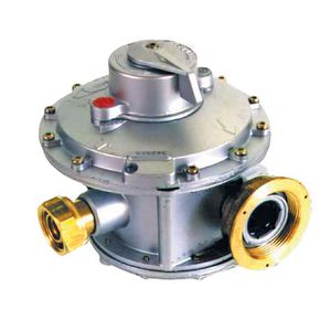 gas pressure regulator and reducer / two-stage / spring / industrial