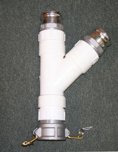 camlock fitting / Y / pneumatic / PVC