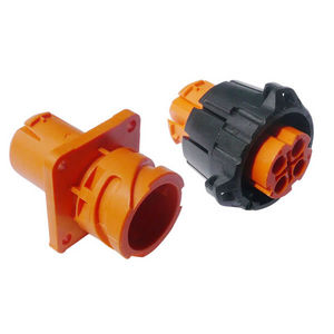 data connector / DIN / circular / crimp
