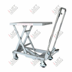 scissor lift table / hydraulic / manual / mobile