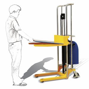 semi-electric stacker truck / walk-behind