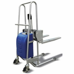 electric stacker truck / walk-behind / with platform