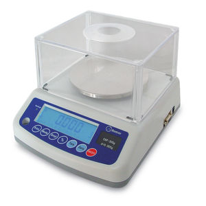 precision scale / with LCD display / stainless steel pan / industrial
