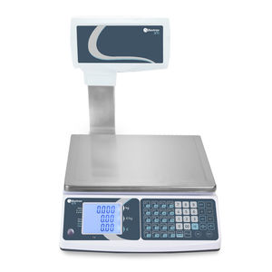 benchtop scales / with LCD display / stainless steel pan / battery-powered