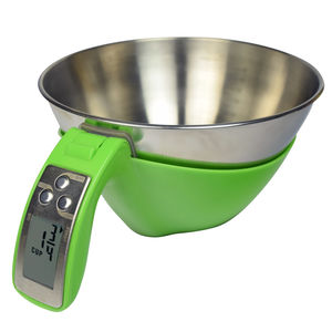 benchtop scale / with LCD display / stainless steel pan / battery-powered