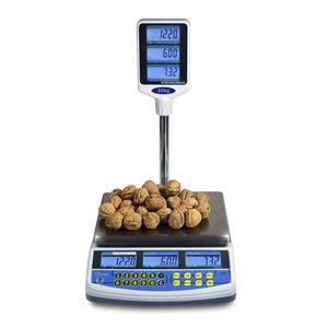 benchtop scale / with LCD display / stainless steel / food