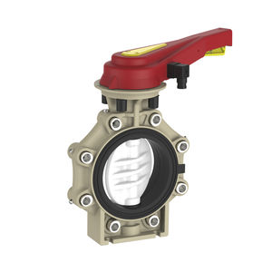 lug type valve / butterfly / lever / PVDF