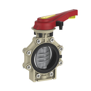 lug type valve / butterfly / lever / PVC